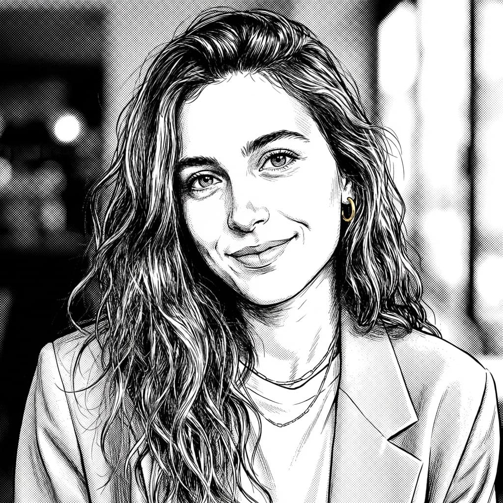 Portrait de femme transformé en Manga par l'IA ToonZap